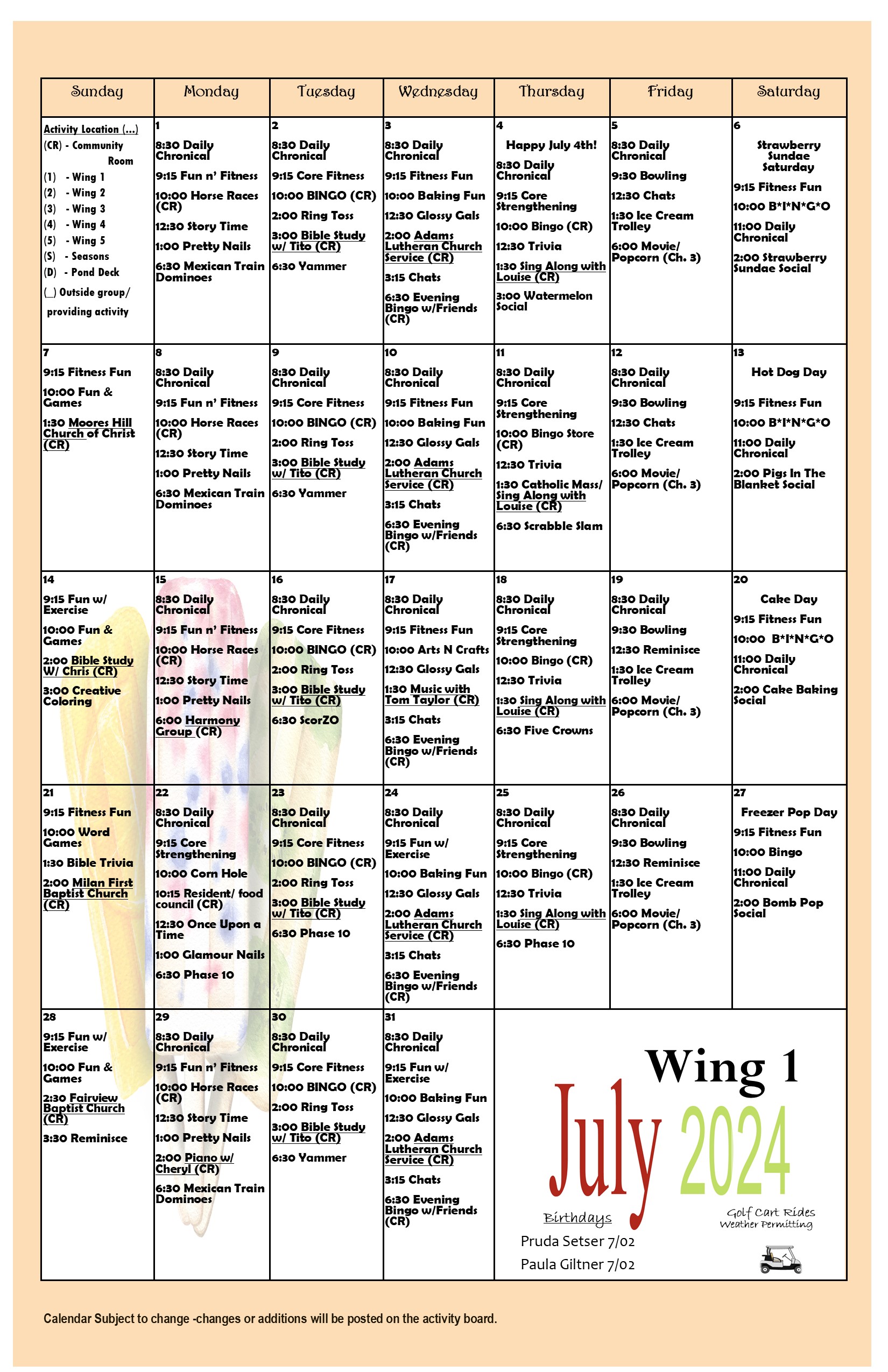 July wing 1