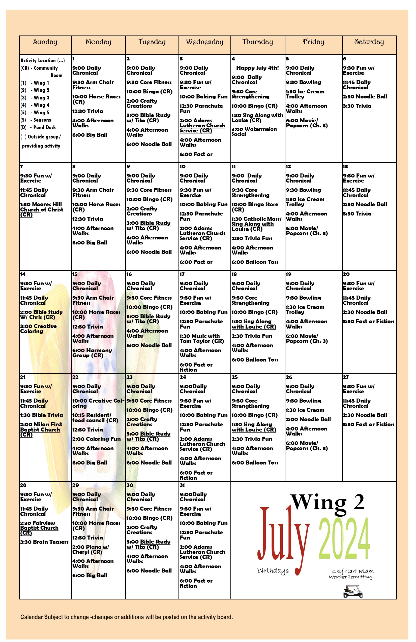 July wing 2