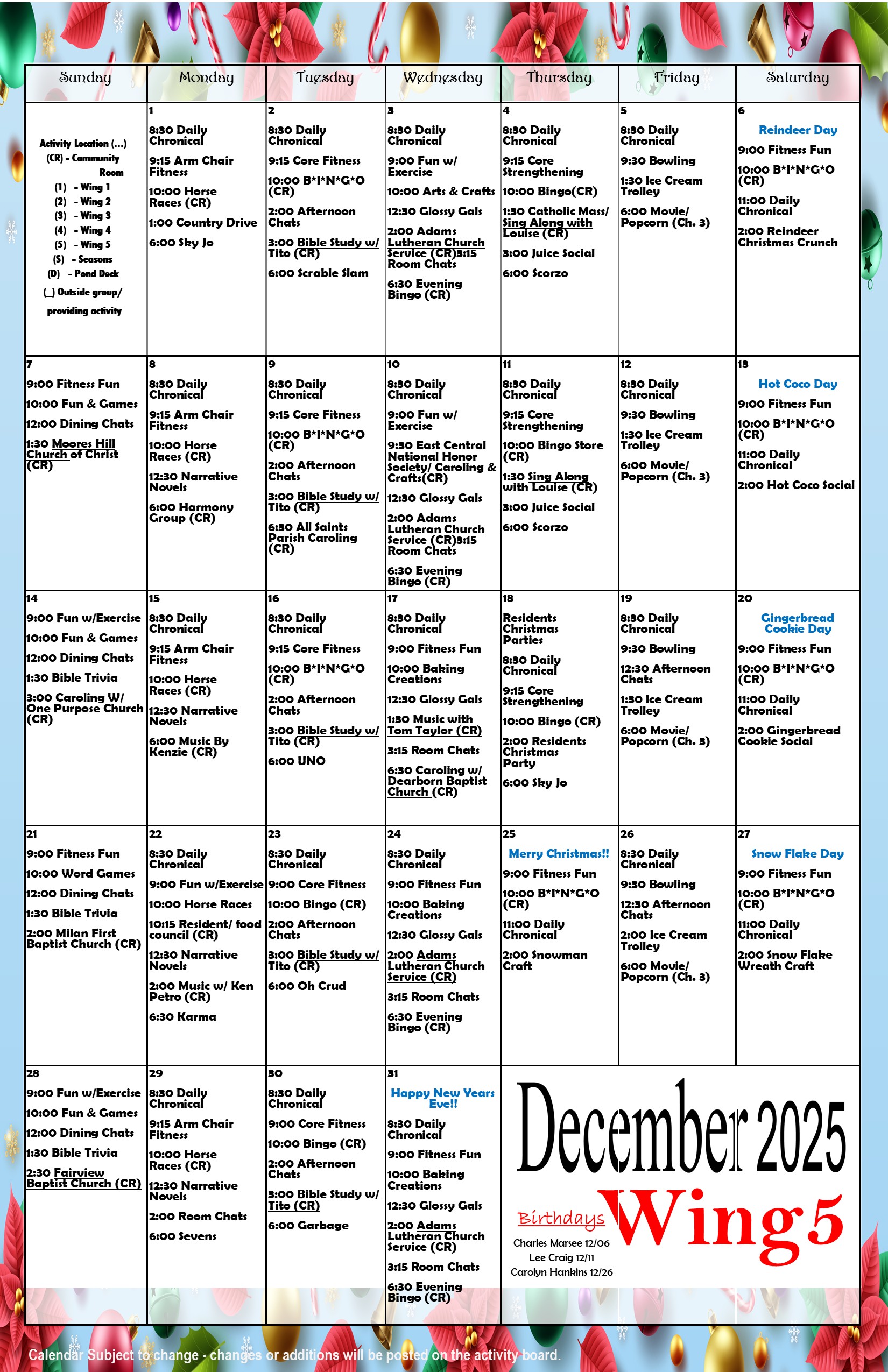 December wing 5 2025