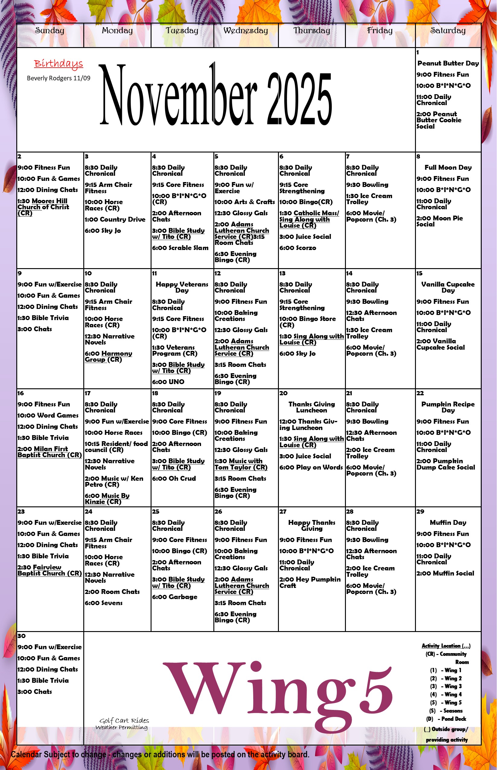 November wing 5 2025