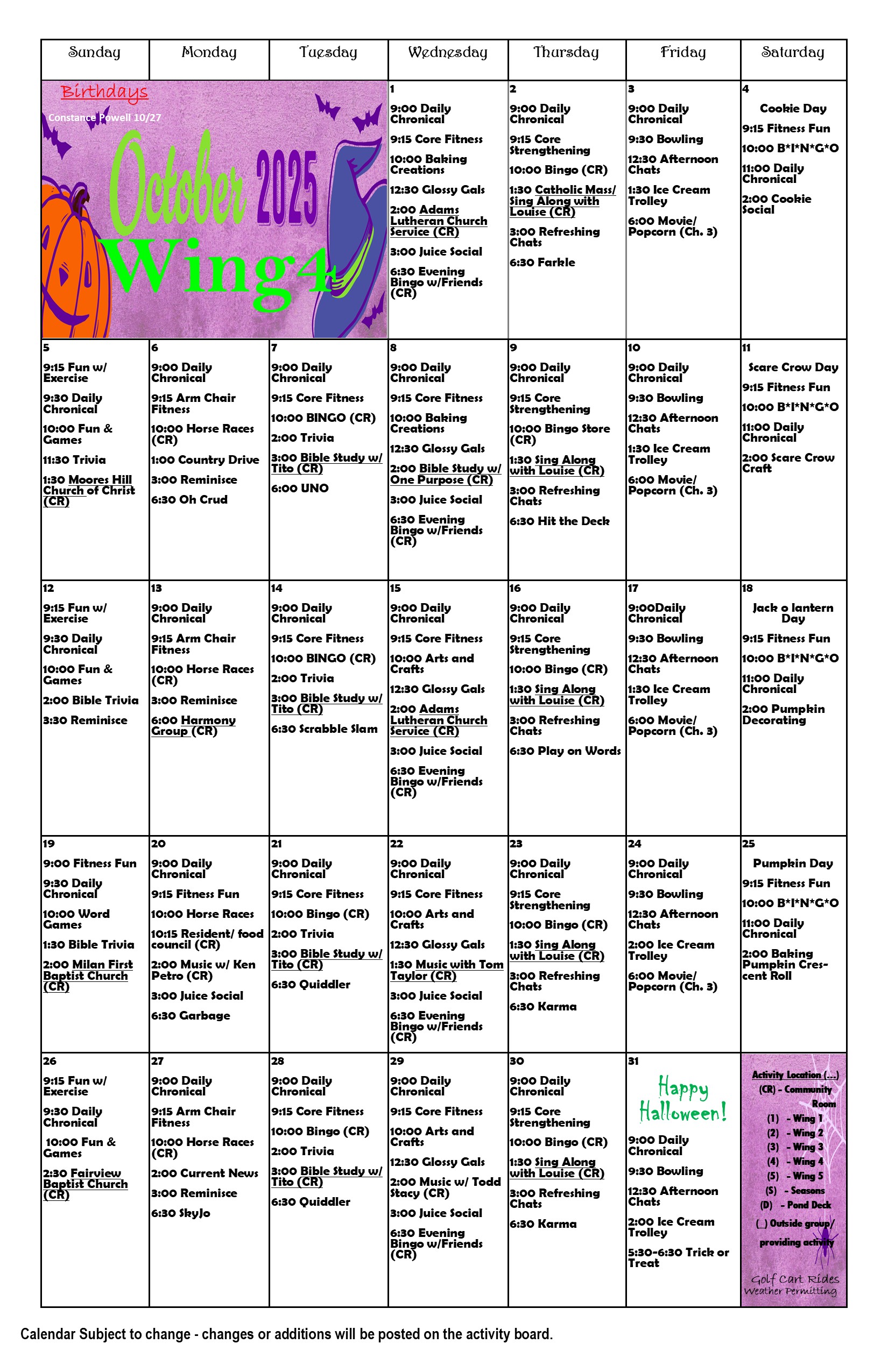 October wing 4 2025