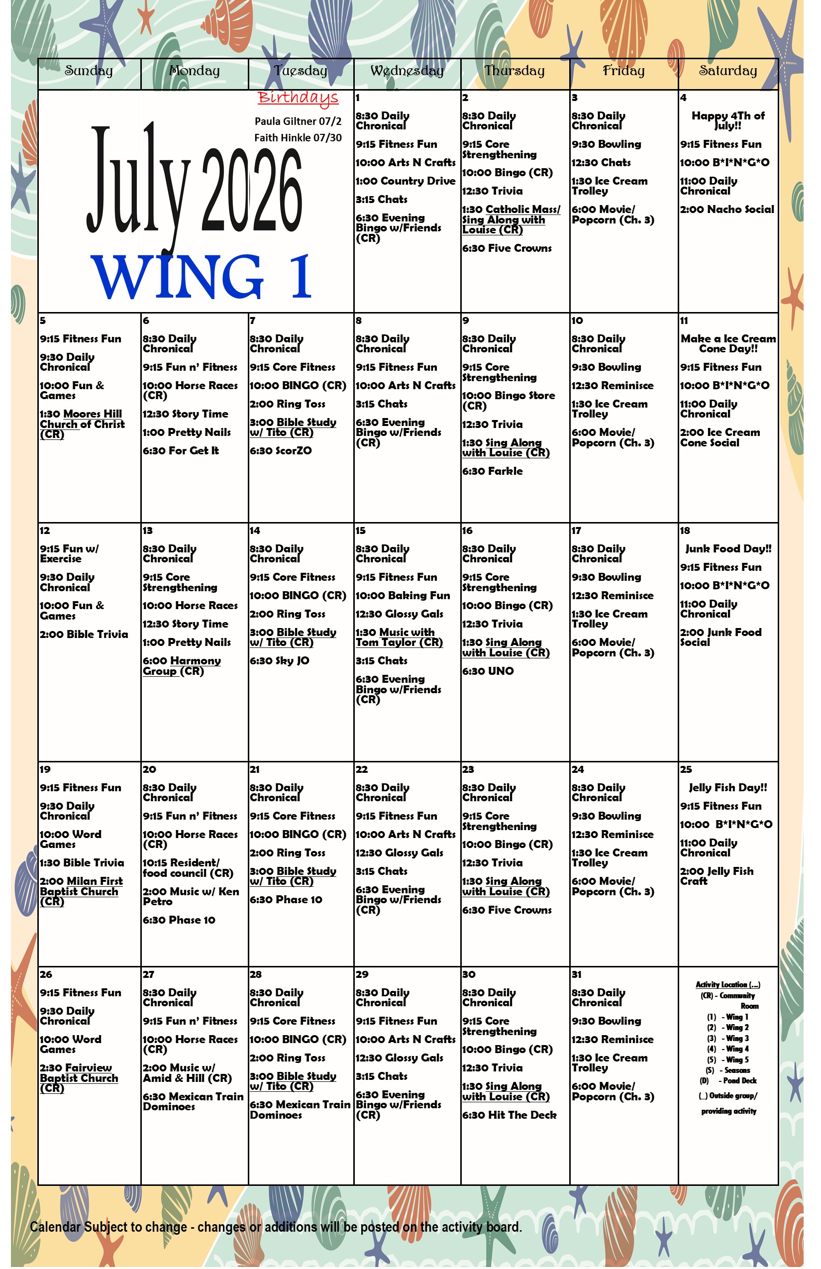 July wing 1 2026
